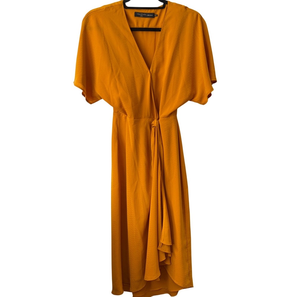 House of Harlow X Revolve midi length wrap dress womens size XXS mustard yellow